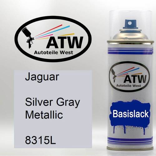 Jaguar, Silver Gray Metallic, 8315L: 400ml Sprühdose, von ATW Autoteile West.